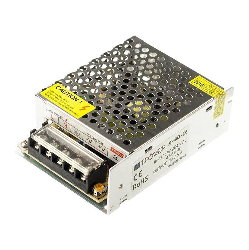 12V 5A Metal Kasa Güç Kaynağı - 1