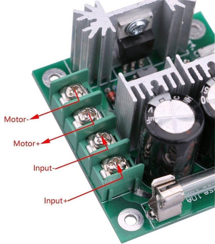 DC 10A 9-60V Speed ​​and Direction Controlled Motor Driver - 2