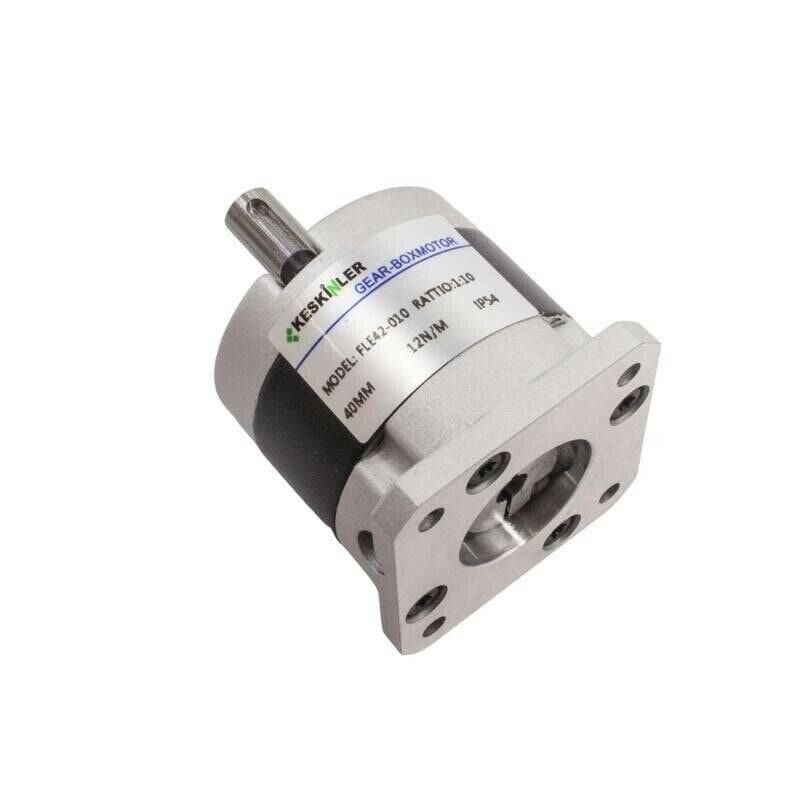 FLE42-010 1:10 12N.m Nema17 Step Motor Redüktörü - Kısa Mil - 2