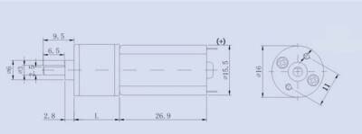 KGA-16 12V 500RPM DC Gear Motor - 3