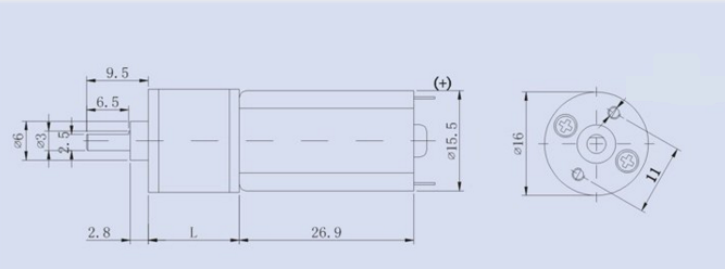 KGA-16 12V 500Rpm Redüktörlü Dc Motor - 3