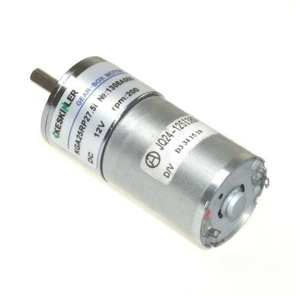 KGA-25 12V 200Rpm Redüktörlü Dc Motor - 1