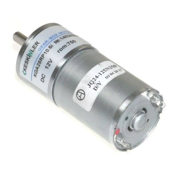 KGA-25 12V 750Rpm Redüktörlü Dc Motor - 1