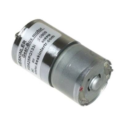 KGA-25 6V 60Rpm Redüktörlü Dc Motor - 1