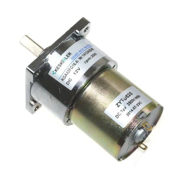 KGA-42 12V 210Rpm/520 Redüktörlü Dc Motor - 1