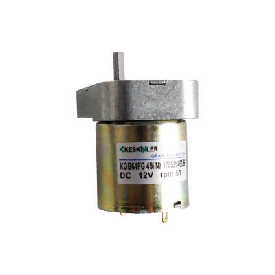 KGB-64 12V 51RPM DC Gear Motor - Keskinler