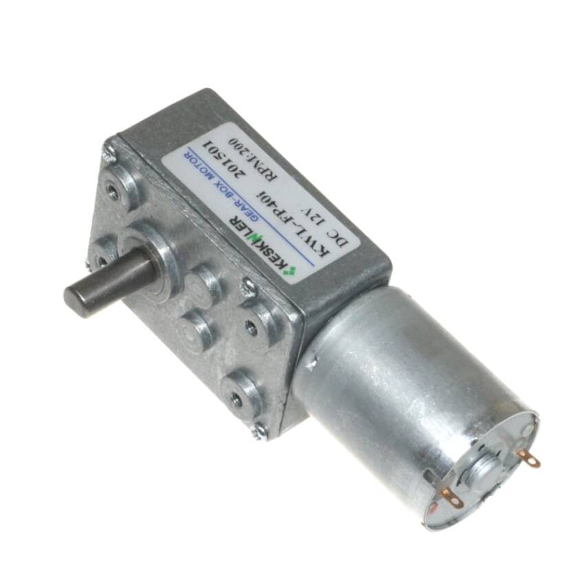 KWL-FP 12V 200RPM Geared L-Shaped DC Motor - 1