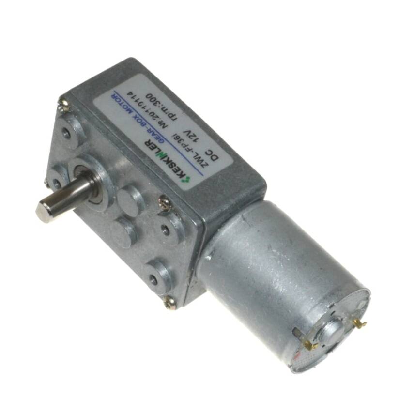KWL-FP 12V 300RPM Geared L-Shaped DC Motor - 1