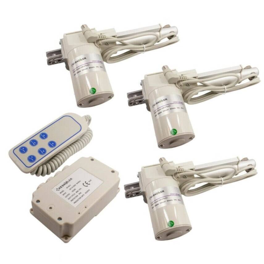 Remote Control Chair/Bed Motor Set - 3 Motors - 1